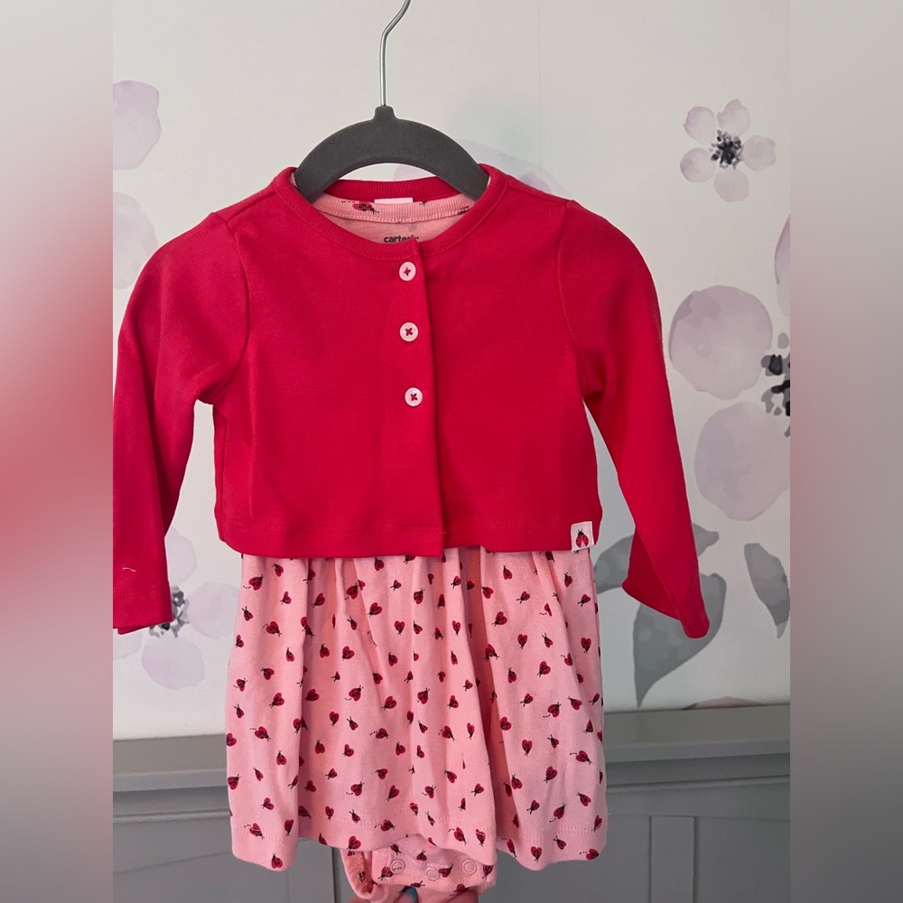 Carters 9M Dress with Sweater NWT